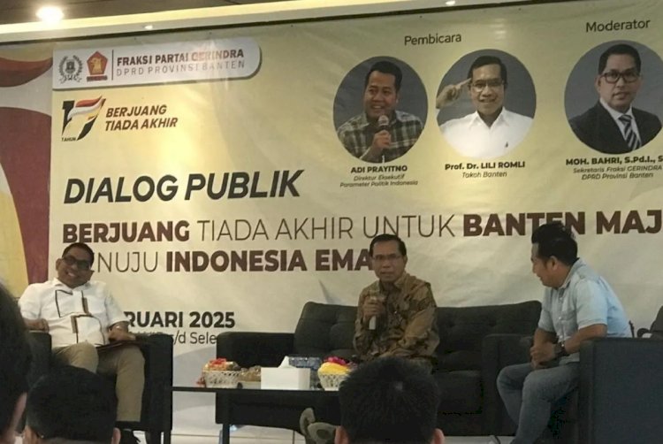 ilustrasi - Tokoh masyarakat Banten Lili Romli (tengah) dalam Dialog Publik di DPD Partai Gerindra, Serang, Rabu (12/2/2025). (Antara/Devi Nindy)