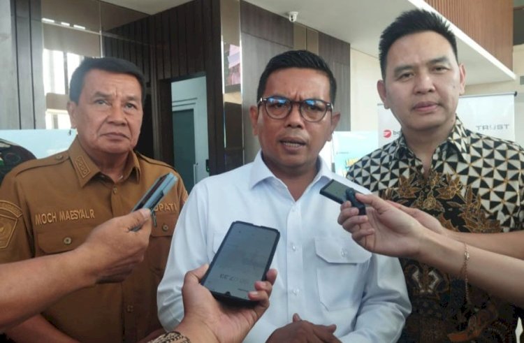 Gubernur Banten Andra Soni, Bupati Tangerang Moch Maesyal Rasyid, Founder Agung Intiland, Francis Cahyadi saat serap aspirasi pelaku usaha Laksana Business Park, Agung Intiland Pakuhaji Kabupaten Tangerang.