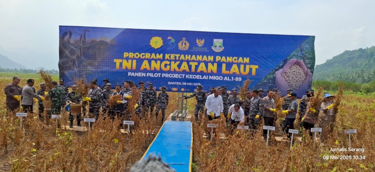 TNI AL panen raya di Kabupaten Serang (Dirhat/RMOL Banten)