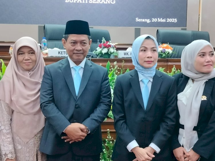 Bupati dan Wakil Bupati Serang terpilih, Ratu Zakiyah-Najib Hamas (Dirhat/RMOL Banten))